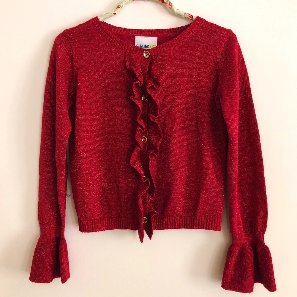 Sparkly red cardigan